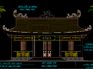 Bản vẽ kiến trúc nhà thờ tổ 