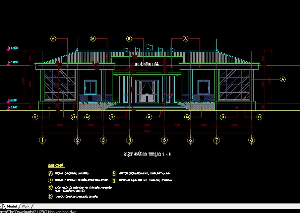 Bản vẽ  kiến trúc nhà văn hóa 10 x 21,6 m