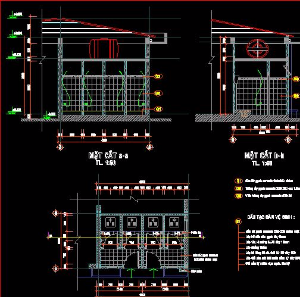 Bản vẽ kiến trúc trạm xăng dầu Thiên Phát