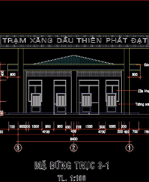 Bản vẽ kiến trúc trạm xăng,cây xăng tư nhân,trạm xăng đẹp