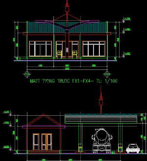 Bản vẽ kiến trúc trạm xăng dầu Trường Tân (kiến trúc, cấu tạo bồn)