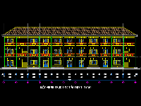Bản vẽ Kiến trúc Trường tiểu học 3 tầng 12 phòng 8.9x44.2m