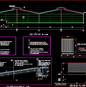 Bản vẽ kiến trúc và kết cấu Nhà xưởng Thủ Công Mỹ Nghệ