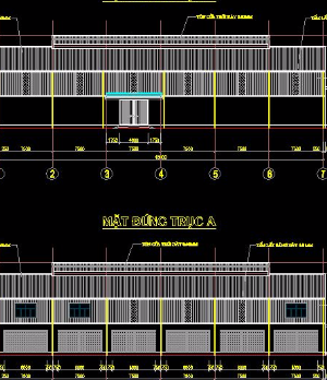 Bản vẽ kiến trúc,Kết cấu + dự toán nhà xưởng kích thước 45 x 45m