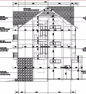 Bản vẽ kiến trúc(pdf) và kết cấu biệt thự (autocad) đầy đủ và chi tiết