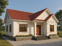 Bản vẽ mái thái 1 tầng 11x18m