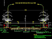 mặt cắt đường,bản vẽ kết cấu,thiết kế trắc ngang,mặt cắt ngang,đường đô thị