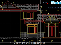 Bản vẽ mẫu nhà hiện đại kiểu dáng biệt thự kích thức 5x16,5m đầy đủ kiến trúc và kết cấu