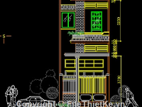 Bản vẽ mẫu nhà phố đẹp file autocad 