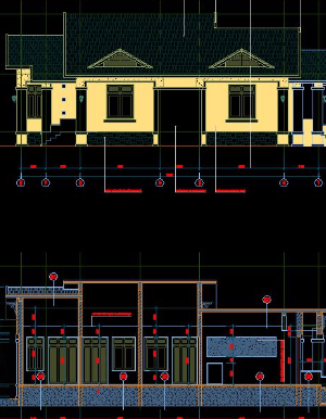 Bản vẽ mẫu nhà trệt hiện đại kích thước 11 x 18m