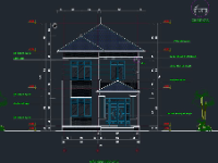 Bản vẽ nhà 2 tầng 7x13m