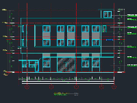 Bản vẽ nhà bảo vệ tích hợp văn phòng kích thuớc 6x22m