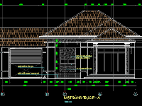 Bản vẽ,nhà cấp 4,kiến trúc nhà cấp 4,nhà mái thái,kiến trúc nhà,Nhà mái thái cấp 4