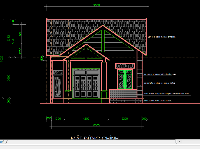 Bản vẽ nhà cấp 4 mái thái kích thước 9x17m