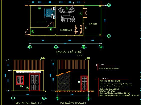 Bản vẽ nhà cấp bốn kích thước 4m x 9,2m