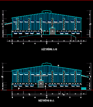 Bản vẽ nhà công nghiệp,nhà công nghiệp kích thước 65.4 x 35.8m,thiết kế nhà công nghiệp,mẫu nhà công nghiệp