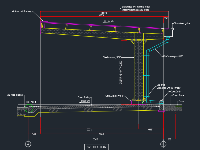 Nhà để xe ô tô,file cad nhà để xe ô tô,nhà để xe ô tô kích thước 22.8x5.5m