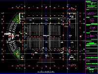 Bản vẽ nhà hội trường 350 chỗ ngồi trung tâm văn hóa thể thao xã (Full đầy đủ chi tiết: Kiến trúc + kết cấu)