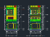 Bản vẽ nhà liền kề 3 tầng 1 tum 5x20m
