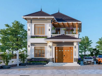 Bản vẽ nhà mái nhật 2 tầng 4 phòng ngủ 8.5x11.5m