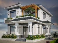 Bản vẽ nhà mái Nhật 2 tầng 8x15m
