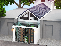 Bản vẽ nhà mái Thái 4x18m file bổ chi tiết kiến trúc cad