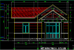 Bản vẽ nhà ở cấp 4 hạng mục kiến trúc