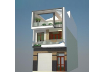 Bản vẽ nhà phố 2 tầng diện tích 6x16m file cad