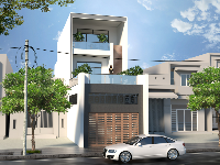 Bản vẽ nhà phố 3 tầng 5x16m (full kiến trúc, kết cấu, file sketchup)