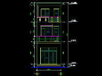 Bản vẽ nhà phố 3 tầng kích thước 4x11,4m đầy đủ KT+KC