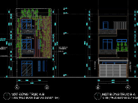 Bản vẽ Nhà phố 3 tầng kích thước 5.32x20m (Full Kiến trúc, kết cấu, điện nước)