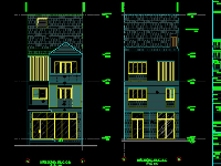 Bản vẽ nhà phố 3 tầng mái thái KT 6.5 x 17m full kiến trúc, dự toán