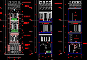 Bản vẽ Nhà phố 3,9x20m  x4 tầng ( full KT+KC+ME)
