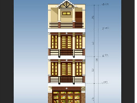 Bản vẽ nhà phố 4 tầng 3.7x12.7m(Kiến trúc, kết cấu, ME)