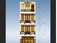 nhà 4 tầng,nhà phố 4 tầng 3.7x12.7m,Bản vẽ nhà phố,nhà phố 4 tầng