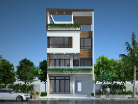 Bản vẽ nhà phố 4 tầng 8x20m (full hồ sơ thi công kiến trúc, kết cấu, điện nước) 