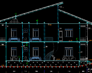 Bản vẽ nhà phố 4,9 x 17,3m kiến trúc đẹp