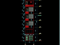 Bản vẽ nhà phố 5 tầng với 1 tầng lửng kích thước 4.1mx24.5m đầy đủ kiến trúc và kết cấu