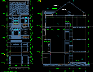 thiết kế nhà phố,Nhà phố,Bản vẽ hoàn thiện,Bản vẽ autocad