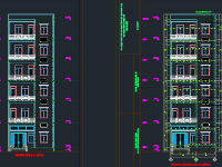 Bản vẽ nhà phố 6 tầng 8x16m ( Kiến trúc, kết cấu, dầm, điện,..)