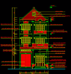 Bản vẽ nhà phố 7,8mx17,5m