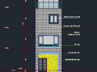 Bản vẽ Nhà Phố lệch 4 tầng 4x14m gồm: KT+KC+ĐN