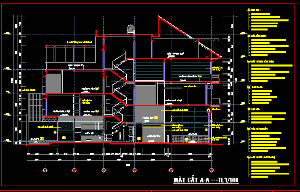 Bản vẽ nhà phố lệch tầng đẹp 5 tầng, 25x5m, đấy đủ chi tiết.