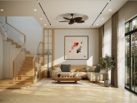 Bản vẽ nhà phố ngang 7x15.8m, 3 tầng, phong cách nhật bản, thiết kế hiện đại