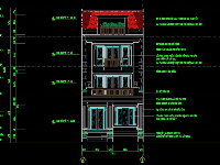 nhà phố tân cổ điển kích thước 7.5x21.3m,Nhà phố 7.5x21m,nhà phố tân cổ điển 4 tầng,bản vẽ nhà phố tân cổ điển 4 tầng 7.5x21m