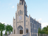 Bản vẽ nhà thờ công giáo 13x36m (kiến trúc)