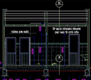 Bản vẽ nhà vệ sinh trạm y tế xã ( kiến trúc)