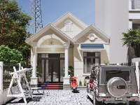 Bản vẽ nhà vườn mái thái tân cổ điển