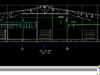 Bản vẽ nhà xưởng một tầng chiều rộng 63m