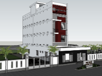 Bản vẽ nhà yến kết hợp nhà nghỉ 4 tầng 9x20m FULL + có khung tên chuẩn (kiến trúc+ kết cấu+điện nước+sân vườn).